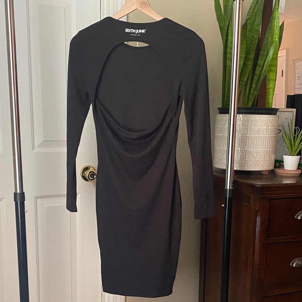 Classic Black Long Sleeve Dress - Picture 3 of 9